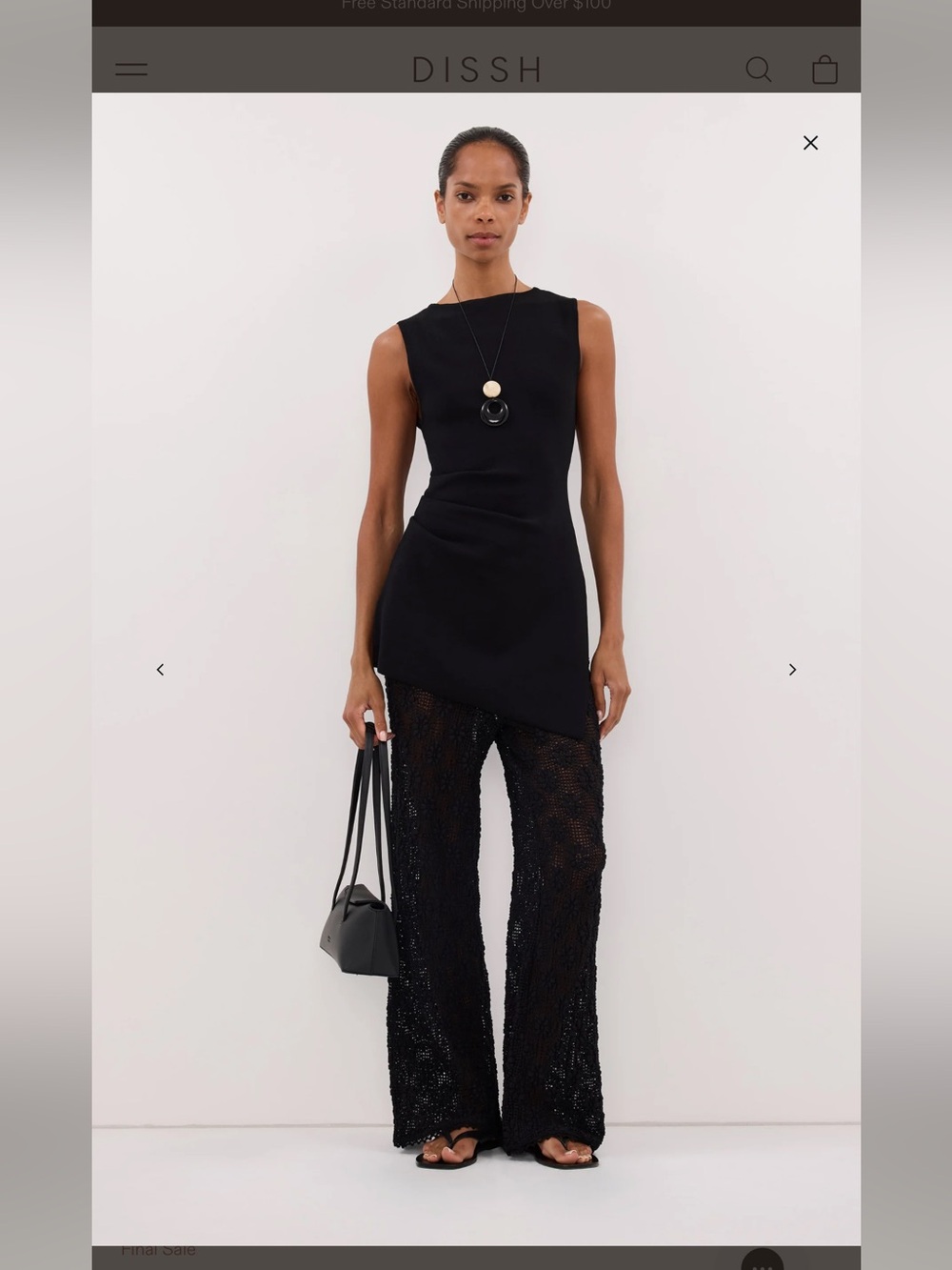 DISSH black crochet pants